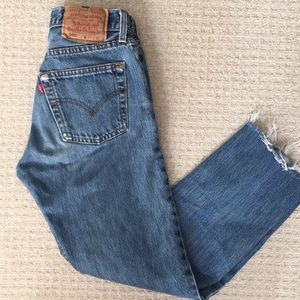 Vintage 90s Levi's 501 Straight Leg Jeans.
